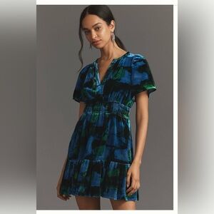 Maeve Somerset Velvet Mini Dress